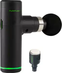 Coolblue Tunturi Pistolet de Massage Mini + Tête de Massage Chaud et Froid aanbieding