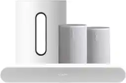 Coolblue Sonos Ray + Era 100 + Sub Mini Blanc aanbieding