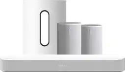 Coolblue Sonos Beam Gen2 Blanc + 2x Era 100 Blanc + Sub Mini Blanc aanbieding