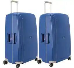 Coolblue Samsonite S'Cure Valise à 4 Roulettes 75 cm Bleu Foncé Set de 2 Valises aanbieding