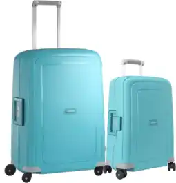 Coolblue Samsonite S'Cure Valise à 4 Roulettes 55 + 69 cm Aqua Blue Set de Valises aanbieding