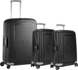 Coolblue Samsonite S'Cure Valise à 4 Roulettes 69 + 55 + 55 cm Noir Set de Valises aanbieding