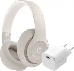 Coolblue Beats Studio Pro Crème + BlueBuilt Power Delivery Chargeur avec Port USB-C 20 W Blanc aanbieding