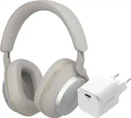 Coolblue Bowers & Wilkins Px7 S2e Gris + BlueBuilt Power Delivery Chargeur avec Port USB-C 20 W Blanc aanbieding