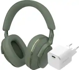 Coolblue Bowers & Wilkins Px7 S2e Vert + BlueBuilt Power Delivery Chargeur avec Port USB-C 20 W Blanc aanbieding