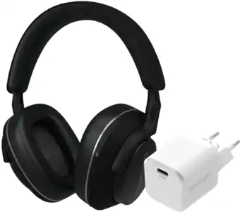 Coolblue Bowers & Wilkins Px7 S2e Noir + BlueBuilt Power Delivery Chargeur avec Port USB-C 20 W Blanc aanbieding