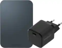 Coolblue BlueBuilt Batterie Externe Sans Fil avec Aimant MagSafe 5000 mAh + Chargeur 30 W Noir aanbieding