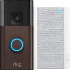 Coolblue Ring Battery Video Doorbell Bronze + Chime Pro aanbieding