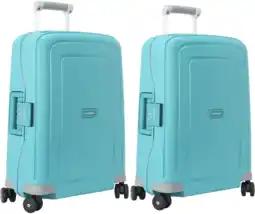 Coolblue Samsonite S'Cure Spinner 55cm Aqua Blue Duo Kofferset aanbieding