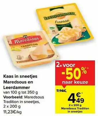 Carrefour Market Maredsous tradition in sneetjes aanbieding