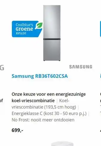 Coolblue Samsung RB36T6602CSA aanbieding