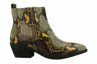 Berca Shoes La Strada Enkellaars Daems Trend Cowboylaars - Snakeprint - Taupe aanbieding