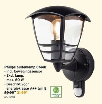 GAMMA Philips wandlamp creek aanbieding