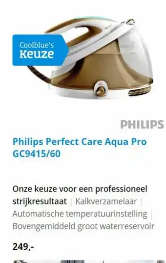 Coolblue Philips Perfect Care Aqua Pro GC9415/60 aanbieding