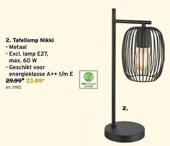 GAMMA Tafellamp nikki aanbieding