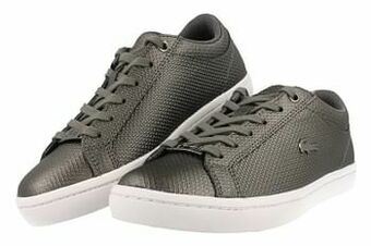 Berca Shoes Lacoste Veterschoen Dames Straightset - Zilver aanbieding