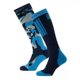 Decathlon Poederbaas Skisokken 2-pack Camo Navy aanbieding