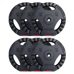 Decathlon Halterschijven Set 30 kg Gripper Kunststof - 30 mm - 6x5 kg - Gewichten aanbieding