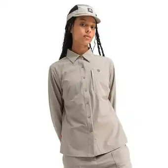 Decathlon Dames Wandelen lange mouw wandelshirt Lycian SIROKO Bruin aanbieding