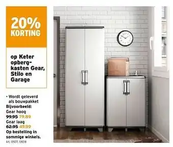 GAMMA op Keter opbergkasten gear, stilo en garage aanbieding