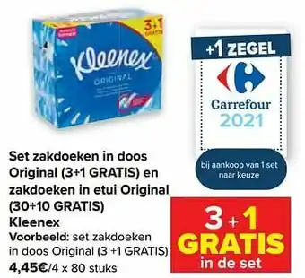 Carrefour Market Set zakdoeken in doos original aanbieding