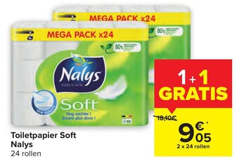 Carrefour Toiletpapier Soft Nalys aanbieding