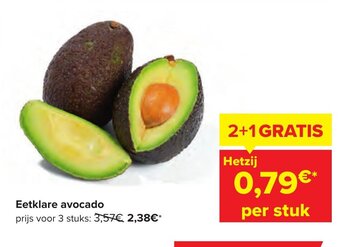 Carrefour Eetklare avocado aanbieding
