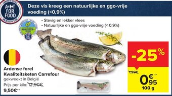 Carrefour Ardense forel Kwaliteitsketen 100g aanbieding