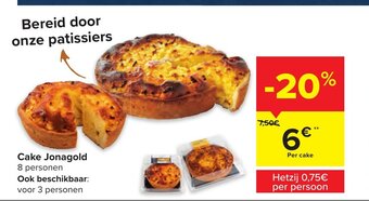 Carrefour Cake Jonagold aanbieding