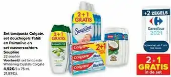 Set tandpasta whitening crystals colgate