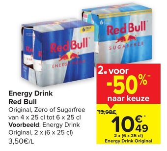 Carrefour Energy Drink Red Bull aanbieding