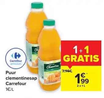 Carrefour Puur clementinesap aanbieding