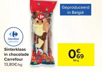 Carrefour Sinterklaas in chocolade 50g aanbieding