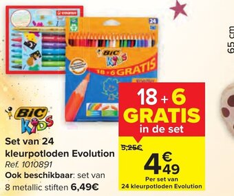 Carrefour Set van 24 kleurpotloden Evolution aanbieding