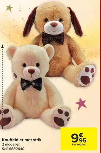 Knuffeldier met strik