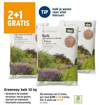 GAMMA Greenway kalk 10kg aanbieding
