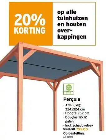 Pergola 324x324cm