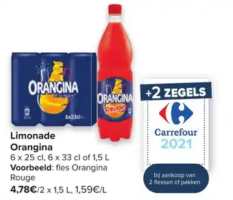 Carrefour Limonade Orangina 6 x 25cl aanbieding