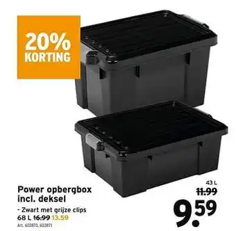 GAMMA Power opbergbox incl. deksel aanbieding