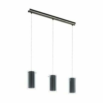 Leen Bakker EGLO hanglamp Pinto Textil 3-lichts - grijs - Leen Bakker aanbieding