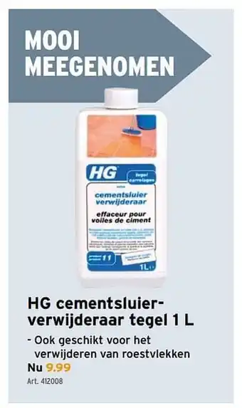 Hg cementsluierverwijderaar tegel 1L