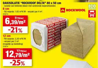 Hubo Dakisolatie "Rockroof Delta" 80x50cm aanbieding