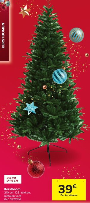 Carrefour Kerstboom 210cm aanbieding