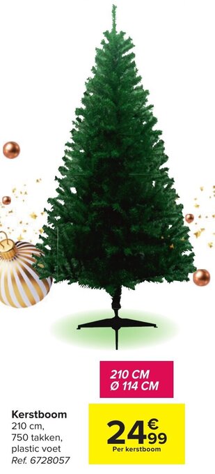 Carrefour Kerstboom 210cm aanbieding