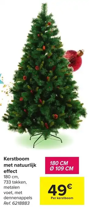 Carrefour Kerstboom met natuurlijk effect 180cm aanbieding