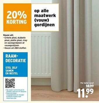 Maatwerk vouw gordijnen