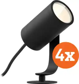 Coolblue Philips Hue Lily Starter Pack White and Color prikspot 4-Pack aanbieding