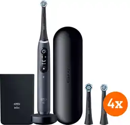 Coolblue Oral-B iO 7w Zwart + iO Ultimate Clean opzetborstels (4 stuks) aanbieding