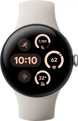 Coolblue Google Pixel Watch 3 Argent/Crème 41 mm aanbieding