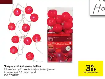 Carrefour Slinger met katoenen ballen aanbieding